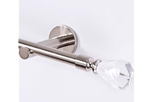 MDEKOR Endstücke für 16 mm Gardinenstangen 2 Stück Edelstahloptik (TYP 10)