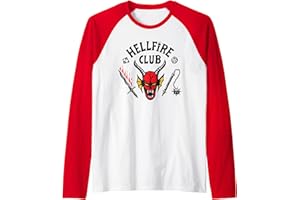 Stranger Things Hellfire Logo Manche Raglan