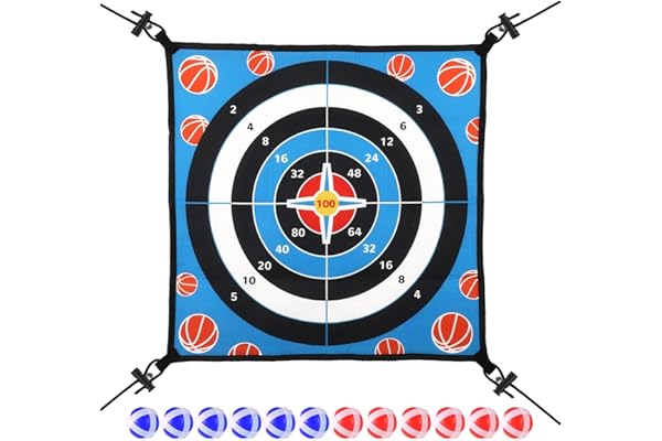 Accessoire Jeu de Fléchettes pour Trampoline, Jeu de Fléchettes Enfant avec 12 Balles Collantes Accessoire de Jouet pour Trampoline pour Trampolines de 8/10/12/14 Pieds