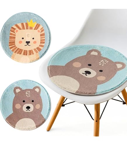 GOPLUS Set van 6 vloerkussens, zitkussens met ergonomische handgreep, parelkatoen, PU-oppervlak, stapelbaar, afdekking met ritssluiting, stoelkussen voor kleuterschool, winkelcentrum en thuis (blauw