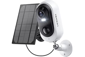 DIHOOM 2K Solar Camera Outdoor Wireless, 3MP Solar Security Camera with Motion Detection, 2 Way Talk Solar CCTV Camera Outdoor Battery Powered, Night Vision, Spotlight, Siren, SD Card Loop Recording