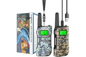 Inspireyes Talkie Walkie Enfants Rechargeable, 48 Heures de Temps de Travail, Longue Portée de 3 Kilomètres, Cadeaux d’Anniversaire pour Garçons et Filles, Jouets de Plein Air