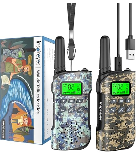 Talkies Walkies Enfants Rechargeables Toyokid - Portée 300m | Design Spider Fun | Pour Jeux Extérieur