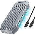 Aaryonics 40Gbps M.2 NVMe SSD Enclosure with Cooling Fan, AN-TB40Pro for M1 M2 Pro/Max, Compatible with USB4/3.2/3.1/3.0/2.0, Support SSD Size 2280 B+M M-Key Tool Free 8TB Capacity Aluminum Alloy Body