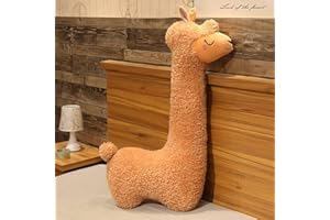 LADAMI Alpaka Kuscheltier, Alpaka-Plüschtier mit langem Hals, Weiches Alpaka-Kissen-Stofftier, Nettes Alpaka-Plüschtier, Sofakissen Kissen Cartoon Gefüllte Puppen 70cm