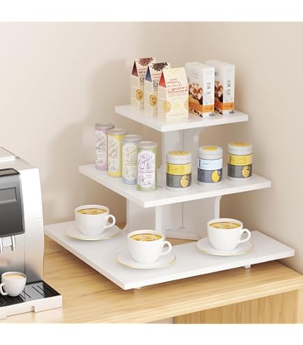 Small Display Rack Tabletop Wooden Display Stand Unittype 3-Tier Wooden Corner Display Stand - 40 ...
