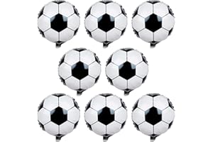 LINGQIANG 8Pcs Football Party Balloons, 18Inch Soccer Foil Balloon Football Shape Mylar Foil Balloons Decorations for Men Soccer Fans Sport Game Theme Birthday Party Decorations Supplies