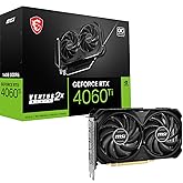 MSI GeForce RTX 4060 Ti Ventus 2X Black 16G OC Carte Graphique - 16 Go GDDR6 (18 GB/s, 128-bit), PCIe 4.0-2 x Ventilateurs TO