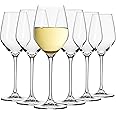 Krosno White Wine Glasses Set of 6 | 200 ML | Splendour Collection | Glasses Drinking Wedding Gift | Perfect for Home, Restaurants and Kitchen Set | Dishwasher Safe Cocktail Set