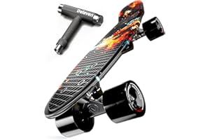 D DELEVEN Deleven Skateboard mit Skate Tool, ABEC-9 Lagern und 78PU Rädern - The Universe Collection - Für Kinder, Erwachsene, Anfänger - 56 cm