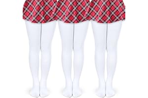 KOOOGEAR Confezione da 3 collant da danza per bambini e bambine, elastici, con piede per ginnastica