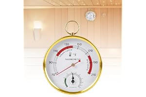 Bastutermometer, 2-i-1 bastutermometer Fahrenheit och hygrometer väggmontering bastu temperaturmätare noggrannhet bastu tillb