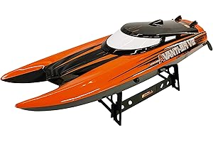 DF Models Avanti BR V2 Boot Brushed RTR (LxBxH 44x12x10 cm, ca. 580 g, ab 14 Jahren, inkl. Akku und USB Ladekabel, ferngesteuertes Racing-Katamaran, Spielzeug) 3640