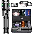 Relybo Torches LED Super Bright Rechargeable, Led Torch Rechargeable 500000 Lumens, Flashlight Torches Battery Powered XHQ99.2, Powerful Torch Flash Light for Dog Walking Hiking Camping Emergency Gift