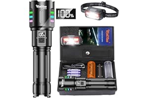 Relybo Torches LED Super Bright Rechargeable, Led Torch Rechargeable 1000000 Lumens, Flashlight Torches Battery Powered XHQ99.2, Powerful Torch Flash Light for Dog Walking Hiking Camping Emergency