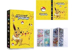 Classeur Carte Pokemon, Porte 240 Cartes, Rangement Carte Pokemon Gx et Vmax, Album de Cartes, Cadeau Ideal Pour Les Petits Collectionneurs