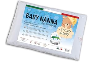 V.I.P. VERY IMPORTANT PILLOW V.I.P. Cuscino Lettino Baby Nanna, Guanciale in Morbida Fibra Traspirante, 40 x 60 cm, Made in Italy