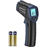 ERICKHILL Infrared Thermometer -50℃~600℃ Compact Size Non-Contact Laser Thermometer LCD Gun Backlit Display Adjustable Emissi
