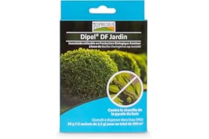 TOPBUXUS DiPel Biologique - Pyrale du Buis Traitement - Bacillus Thuringiensis (BTK) - 30gr pour 300m2