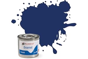 Humbrol Enamel Paint - No 15 Midnight Blue Gloss - 14ml Tinlet for Models, Plastic, Metal, Wood, Glass, Ceramics and Hobby Craft