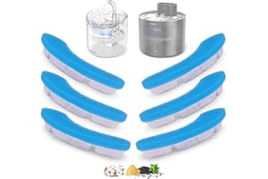 HAPUP Kitty Spout Cat Fountain Filter Replacement - Arc-Shaped Safe Washable Animal Water Fountain Filters with 4 Filtration System - 61OZ