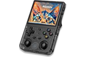 BULUHAHA RG353V Console di Giochi Portatile, Console di gioco Retro 16GB+64GB, 4452 Giochi, RK3566 sistema Android 11 e Linux quad-core 1.8GHz, Retro game console 3,5 pollici, funzione WIFI e bluetooth