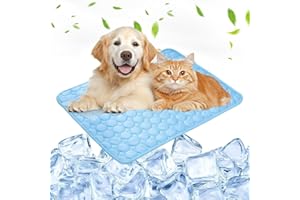 Longgaogao Washable Portable Pet Coolings Pad,2025 New Cooling Mat for Dogs,Pet Sleeping Mat for Home & Outdoor, Keep Cooling for Pets (bule L 70 * 55cm)