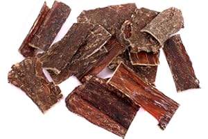 Hey Pets Rinderschlund (flach) für große und kleine Hunde als natürlicher Snack, 500g, getreidefreies Leckerlis, 100% Rind in Top-Qualität, natürliche Zahnpflege