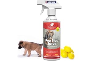 NATURAL HOME SOLUTIONS Eco Pee Stop Spray Urine Stop for Cat Dog Enzyme Urine Destroyer Repellent Stop Cats Dogs Repeat Marking Indoors Outdoors 100% Natural 500ml