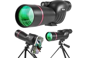 NEYLANG Spektiv - Ultra HD 25-75X60 Teleskop, Dual Focusing HD, wasserdichtes Spektiv FMC Objektiv-BAK4 Prisma mit Tragetasche Stativ für Zielschießen Jagd Vogelbeobachtung Wildlife Scenery