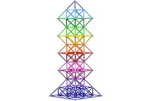 Veatree 206PCS 2.28" Magnetic Building Sticks Toys, Magnetic Construction Set Toys and Educational Stacking Puzzle Toys