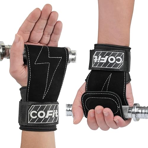 COFIT Cintas de Muñeca para Levantamiento de Pesas, Vendajes de Muñeca para Entrenamiento con Doble Capa de Cuero Oxford, Aga