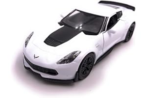 H-Customs Corvette Z06 Sportwagen Modellauto Auto Lizenzprodukt 1:34-1:39 Weiß