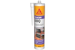 SIKA - Colle spéciale assemblage de petits barbecues en pierre - SikaColle BBQ Beige Clair - Extérieur - Bonne résistance à l'humidité et à la chaleur - Sans solvant - 500g