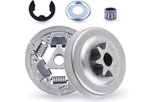 Adefol 7-Zähne Kettenrad Kit für STIHL MS311 MS362 MS391 MS461 Serie, 3/8 Zoll Kettenrad + Kupplung + Nadellager + Kupplungsscheibe + E-Clip Ersatzteile 5 in 1