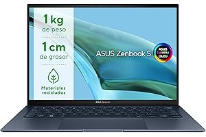 ASUS Zenbook S 13 OLED UX5304VA-NQ172W - Ordenador Portátil 13.3" WQXGA+ (Intel Core i7-1355U, 16GB RAM, 1TB SSD, Iris Xe Graphics, Windows 11) Color Azul - Teclado QWERTY español