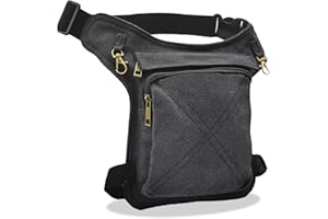 AHR Quality Marsupio laterale Aviatore Marsupio Gamba Marsupio Cosciale Gamba Moto con Cerniera, 3 Tasche e Doppio Tenuta Unisex