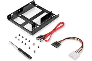 Sonero® SSD Einbaurahmen Set, 2x 2,5" SSD auf 3,5" inkl, Zubehör