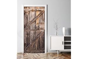 ‎MYMAXXI MyMaxxi | Tür bekleben mit Türtapete Selbstklebend 90x200 Holztür Alt | Tür verschönern mit Türfolie | Türaufkleber XXL Türbilder | Türposter Türklebefolie Wooden Door