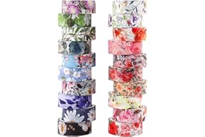 Songdao 20 Rollos Flor Washi Tape Set cinta adhesiva decorativa Washi Glitter Adhesivo de Cinta Decorativa para DIY Crafts Scrapbooking