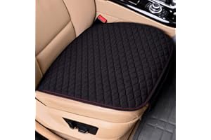 bangminda Coprisedile Universale Auto Protezione Seduta Sedile Copri Sedile Auto in Lino Traspirante Cuscino della Copertura per Sedile Auto Bambini Bebè Animali (2 Coprisedili Anteriori, Nero)