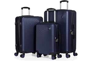 CABIN GO 5513 - Set di 3 valigie - bagaglio a mano da 55 cm, valigia media da 65 cm, valigia grande da 76 cm, in ABS rigido