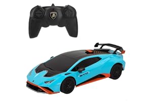 RASTAR 46986 - Radiostyrd Lamborghini Orkanen STO, Blå radiokontrollbil med svart skala 1:24 / Barn och vuxna bilar/Radiostyrda bilar, barnleksaker