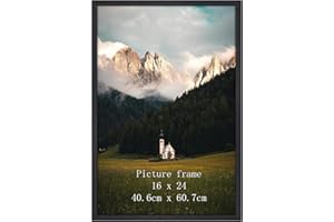 Giftgarden Marco 40x60, Marcos de Fotos Negro de Aluminio, Perfecto para Enmarcar Paisajes, Retratos, Obras de Arte y Fotografías, Ideal Opción para Espacios de Arte, Oficinas y Hogares