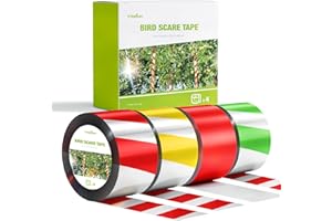 TRILINK Bird Scare Tape 200M (4 Rolls) – Reflective Bird Deterrent Tape for Gardens, Farms, Fruit Trees, Balconies – Effective Bird Repellent Scare Devices