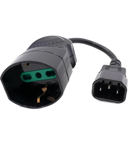 Connettore Di Alimentazione IEC C14 10A 250V Con Coperchio, Spina Maschio Da Pannello A 3 Pin, Montaggio Per Apparecchiature Elettriche (PATIKIL)
