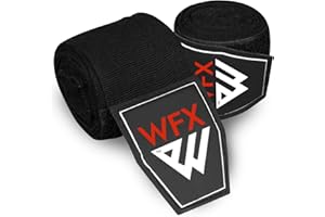 WFX Fasce Boxe 3,5m & 4,5m, Arti Marziali Bende Boxe, Supporto Polso Fascia Box'e per Pugni, Protezione delle Dita, Allenamento Elastica Pesante per Box'e, MMA, Muay Thai