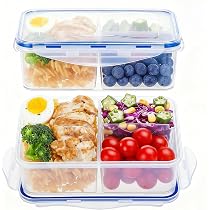 20 Contenitori Riutilizzabili A Doppio Scomparto - Per Snack, Salse