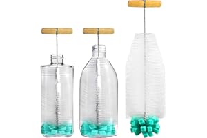 XIEXIESHER 1 Stück Flaschenbürste, 35cm Multifunktional Becher Deckel Flaschenreiniger Schwamm Bürste, Flaschenreiniger Bürste für Glaskaraffe für Glaskaraffe/Sodaflaschen/Babyflaschen/Trinkflaschen