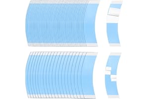 JOYIAL 48 Stück Klebeband für Perücken, Unsichtbar Wasserdicht Doppelseitiges Klebeband für Perücken, Klebestreifen für Haarsystem, Extra Stark Perückenklebeband zum Fixieren von Perücken (Blau)